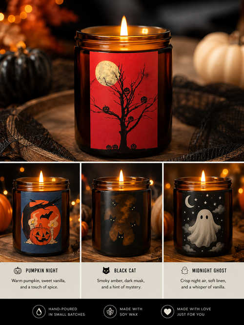 Custom Halloween Candle